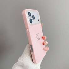 新款亮片手機殼，相容於 Apple 16 Pro Max/15 Pro Max/14 Pro Max/13 Pro Max/12 Pro Max/11 Pro Max/XS Max/7/8 Plus - 粉紅色+雙心標 - 查看 4