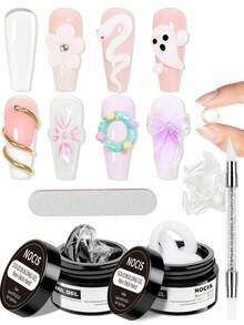 NOCIS Non-Sticky Long-Lasting Gel Tool Set, Odorless Styling Gel, Suitable For 3D Nail Art, Attaching Artificial Gems And Semi-Permanent Nail Decorations, Suitable For DIY Beginners - Multicolor - View 12