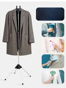 Giá treo quần áo ủi hơi nước điều chỉnh được, giá treo quần áo đứng gấp gọn, giá treo vải đứng kéo dài 160cm - B - Xem 10