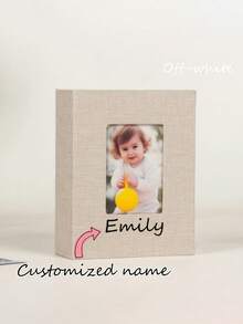 Personalized Photo Album, Customizable Name Text, 6-Inch Large Size Memory Book, Personalized Cover Photo Pages, Suitable For Family, Friends, Baptism, Wedding, Birthday, Durable Scrapbook Keepsake Gift - Multicolor - View 9