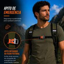 Mochila Bolsa hidratação 10L running trail bike unissex esportiva para atividade ao ar livre - Azul - Visão 8