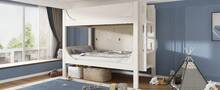 Double Bed Frame 90x200cm With Adjustable Ladder - 白色 - 查看 5