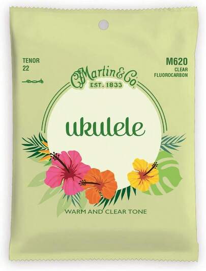 Ukulele Strings U2013 Fluorocarbon, Tenor Gauge | Warm, Clear Tone With Long-Lasting Tuning Stability | 4-String Set For Tenor Ukulele