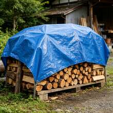 Blue Waterproof Polyethylene Tarp Cover, Multiple Sizes Available, Heavy-Duty Weatherproof Polyethylene Tarp Equipped With Metal Grommets, Suitable For Outdoor Sun Shading And Rain Protection. - Rainproof Cloth - View 11