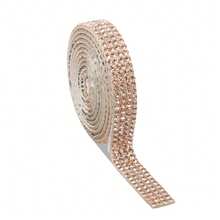 Rollo de tira autoadhesiva de strass todo en uno de 8 colores, cinta de lentejuelas de cristal brillante, adecuada para interior de coche, vaso, funda de teléfono, decoración de manualidades DIY - 4 filas, 1 yarda de ancho - Ver 8