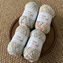 4 Sets 50g/Pc Equidistant Dyed Cotton Yarn, 100% Pure Cotton Yarn For Handmade Crochet, Rich And Vibrant Colors, Suitable For Spring/Summer Crochet, DIY Craft Material, Suitable For Beginners, Total 200g - 4-pack 3616 - View 12