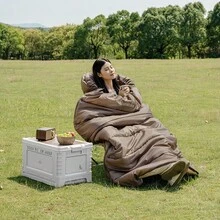 Naturehike U150S Adult Envelope Sleeping Bag With Hood, Extra Wide Portable Camping - Brown - View 9