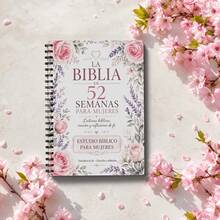 52-Week Spanish Bible Study Guide For Women - Weekly Christian Learning Journal, Floral Cover Design, Portable Scripture Planning Notebook, Suitable For Daily Devotion, Gift, Office Supplies And Spanish - A - View 5