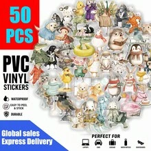 50 Exquisite Watercolor Animals, Fun And Creative Hand Drawn DIY Stickers For Decorating Phone Cases, Laptops And Guitars - Multicolor - View 2