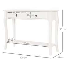 HOMCOM Bench Table - White - View 7