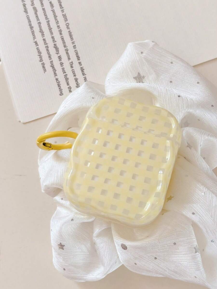 Dopamine Minimalist Plaid Protective Case Compatible With Apple Pods 4, Pods Pro 3, Bluetooth 2nd Gen Earphone Shell