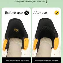 2pcs Sports Shoe Repair Patches, Mesh Hole Repair, Peel And Stick, Waterproof, Wear-Resistant, Washable, Non-Detachable, Invisible Heel Patch - A - View 3