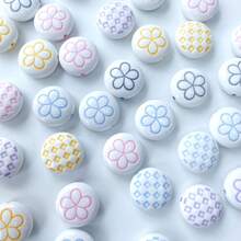 Acrylic Washed Button Beads DIY Mobile Phone Chain Bracelet Car Hanging Hair Accessories Materials Wholesale - Multicolor - View 3