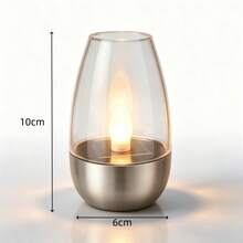 GYJAETM Solar Powered Halloween Candle Light, IP65 Waterproof Flickering Flame LED Wine Glass Lamp, Automatic On/Off Stainless Steel Decorative Light, Suitable For Yard, Garden, Dining Table And Haunted House Halloween Party Decoration - Candle Style - View 6