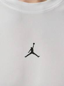 Jordan Men's AS DF SPT ESS SS TOP Short Sleeve T-Shirt Knit Collarless Short TIF0883-100 - Black and White - View 4