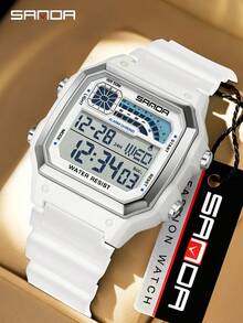 SANDA 6196 Sport Electronic Watch For Men Multifunction Alarm Clock Chrono Waterproof LED Digital Wristwatches Men Reloies - One Size Fits All - View 16