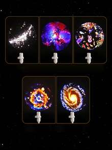 Proyector de luz nocturna de galaxia y cielo estrellado, parche de proyección portátil, luz nocturna LED ajustable 360°, adecuado para dormitorio, techo del hogar, decoración de coche, regalo - Proyector - Ver 11