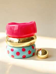 Conjunto de pulseras geométricas exageradas, uso diario, fiesta, vacaciones, accesorio de joyería versátil de estilo bohemio - Pulsera - Estilo moderno y cool - Ver 11