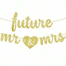 2pcs/Set "Just Married" & "Mr Mrs" Heart Shaped Letter Garland, Wedding Ceremony Decoration Banner, Indoor/Outdoor Romantic Backdrop, Party - White - View 10
