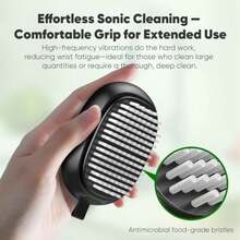 Fruit And Vegetable Cleaning Brush, Up To 8, 000 Vibrations/Min, Electric Potato Scrubber, USB‑C Rechargeable, Waterproof, 3 Modes, Bristles For  And Efficient Produce Washing - Black - View 7
