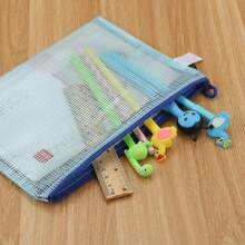 5pcs PVC Pencil Case Set, Large Capacity Zipper Stationery Bag, Colorful Back To School Student Style - Multicolor - View 2