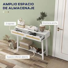 HOMCOM Mesa de banco - Blanco - Ver 2