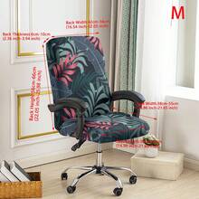 1pc Printed Office Chair Cover, Minimalist Style Chair Cover, Suitable For Office, Study, Living Room, Printed Office Zipper Chair Cover - Multicolor - View 13