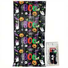 3pcs 3.3 X 6.6ft Black Orange Purple Indoor Photo Background Tassels For Halloween Party And Birthday Party Decoration - Multicolor - View 6