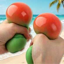 Bright Cartoon Watermelon Squishy Toy, Cool Smooth Surface Squeeze Toy, Reusable Stress Relief Toy, Summer Home Gift - Multicolor - View 5