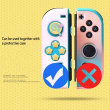 1 Set Cute Pink Star Candy Design Thumb Grip Caps, Silicone Anti-Slip Joystick Covers, Decorative Protective Covers Compatible With Switch OLED Game Console Accessories - View 10