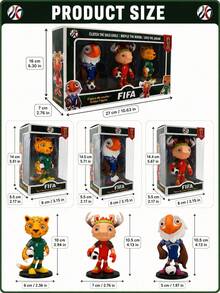 FIFA 2026 World Cup Mascot Figure, Clutch The Bald Eagle, Meple The , Zayu The Jaguar Anime Action Figure, Soccer Football Merchandise Gift For Friends Birthday, PC Case Ornament, Home Decor, Aesthetic - Multicolor - View 4