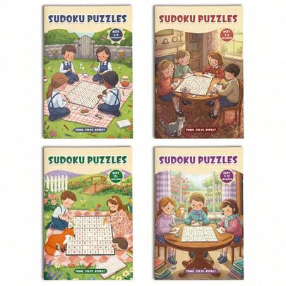 Sudoku Puzzle Training Book, Easy Yet Challenging Puzzle Design, Helps Gradually Improve Your Thinking Ability And Concentration, Suitable For Long-Term Brain Game Practice