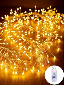 Luces de Hada LED para Navidad de Interior, Luces LED Festivas, 8 Modos Intermitentes, Con Control Remoto, Control Remoto Inteligente, Regulables, 8 Modos, 50/100/200 Luces de Hada LED, Adecuadas para Boda, Fiesta, Decoración de Dormitorio - Multicolor - Ver 2