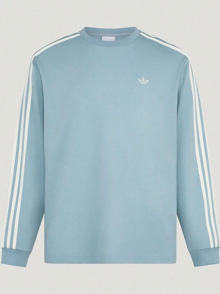 Adidas Originals Men's CALI TEE LS M Long Sleeve Knit Collarless T-Shirt TLC8313 - Blue - View 1