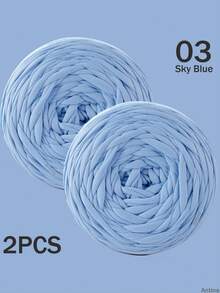 1/2件 T-Shirt 紗線，大號 300g±20g/件 -2cm 寬，編織布料柔軟聚酯纖維紗線，適用於 DIY 鉤編包包、籃子、地墊、拖鞋、娃娃、紗線手工藝。多色紗線、度假紗線、鉤編紗線、手工紗線、多功能鉤編配件、手工禮物 - 彩色 - 查看 68