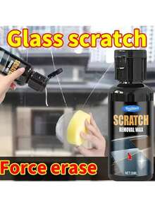 KineShineX Car Windshield Rearview Mirror Scratch Repair Paste, Automotive Glass Crack Repair Fluid, Auto Accessories, And Car Glass Cleaning Fluid; Also Suitable For Cleaning And Repairing Household Glass. Sponge Style Shipped At Random. - Multicolor - View 3