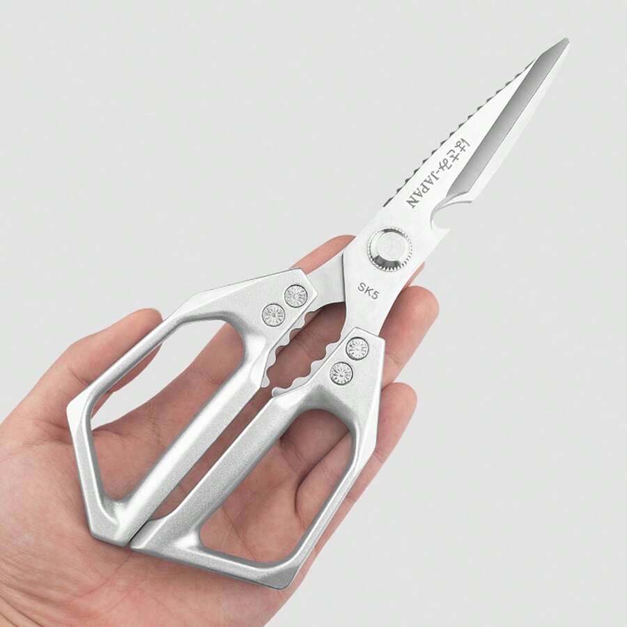 1 pieza Tijeras de cocina de acero inoxidable, cizallas para huesos de pollo, tijeras multifunción para carne de uso exterior, adecuadas para el hogar, restaurante, matadero, suministros de cocina - A - Ver 1