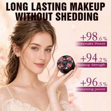 Ytruns Light To Medium Tone Moisturizing Cushion Foundation - Full Coverage, Long-Lasting, Natural Bare Skin Finish, Suitable For All Skin Tones And Types - Comes With Mushroom Head Sponge For Easy Application - Multicolor - View 4