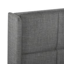 Modern Bed Frame With Linen Grey Cover - 90x200cm - 灰色 - 查看 8