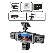 SIDAKEYE 汽車行車記錄器 360°全景 5鏡頭通道 前方 1080P 左/右/後方 720P 汽車倒車攝影機 64GB 循環錄影 動態偵測 24小時停車監控 通用型行車記錄器 適合證據收集 150mAh電池 - A - 查看 14