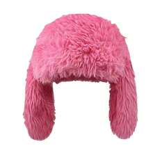 Un sombrero de pescador de mujer de unicolor, lindo con orejas de conejo largas, cálido y versátil, adecuado para actividades al aire libre en otoño e invierno. - Sombrero de pescador - Ver 15