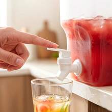 [Set Of 2/3 Units]Refrigerator Cold Water Container With Tap, For Storing Watermelon Juice, Orange Juice, Lemonade, Iced Tea, Perfect For Cooling In The Kitchen, Drinking At Parties And Sharing At Picnics, All In One Container - View 6