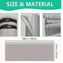 Portable Air Conditioner Hose Protective Sleeve, Exhaust Pipe Insulation Sleeve And Hose Cover, Made Of Insulated Air Conditioner Hose Sleeve, Easy Installation, Comes With 3 Adjustable Grey Straps - A - View 6