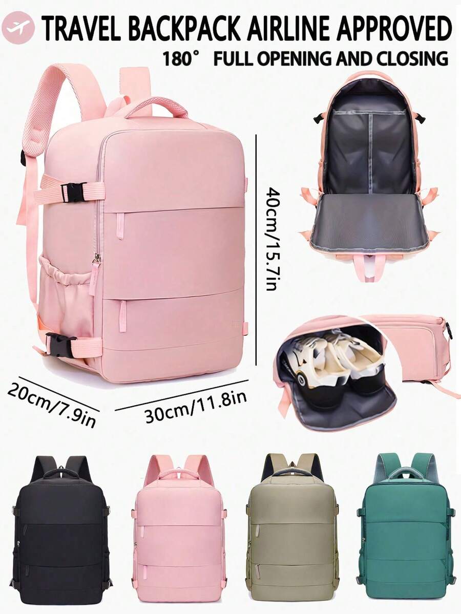 Ransel Wanita, Kapasitas Besar, Sesuai dengan Peraturan Ryanair, Wizz Air, dan Maskapai Penerbangan Lainnya, untuk Kembali ke Sekolah - MultiWarna - View 1