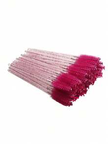 Juego de 100/50/1 pieza de cepillos para pestañas rosa, se usa para separar pestañas, peinar cejas, aplicar sombra de ojos y cuidado de extensiones de pestañas, herramienta de maquillaje ligera, adecuada para salón, viajes y uso diario, accesorio esencial de viaje, decoración de Halloween - Varios estilos - Ver 8