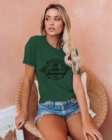 Women T-Shirts - B-綠色 - 查看 3