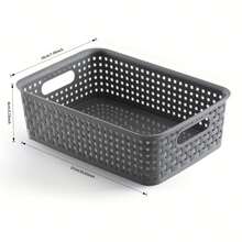 5PCS Multi-Functional Plastic Storage Baskets, Durable, Easy To Use, Versatile, Flexible, Perfect For Closets, Cabinets, Shelves, Bedrooms, Bathrooms, Living Rooms, Classrooms, Kitchens, Offices, Vanity And Worktops - 5pcs - View 2