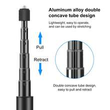 適用於 Insta360 X3 PULUZ 旋轉手柄桌面三腳架支架 110cm 自拍棒單腳架 (黑色) - 查看 6