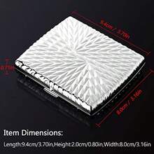 Embossed Fashion CaseHolds 18-20 85mm King Size Showing The Concave Seniority Metal Holder Case Gift Box Packaging  Plated - Plated - View 3