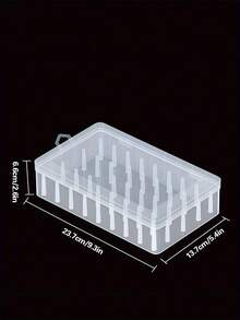 1pc 42 Spool Sewing Thread Storage Box, A Clear Plastic Spool Holder, An Embroidery Storage Box,Embroidery Sewing Kit Box, Portable Large Capacity Needle Case, Hand-Held Sewing Box For DIY Sewing, Embroidery, Quilting Accessories. - Multiple Styles - View 10